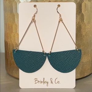 Never worn!   Brinley & Co Leather Earrings